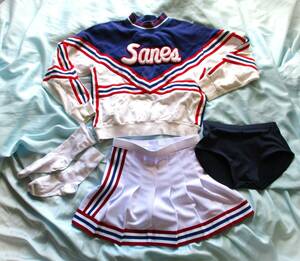  warehouse storage goods M~L about high school Cheer part team Logo uniform bloomers chi Abu ruma socks retro Vintage respondent . part .. large one height 