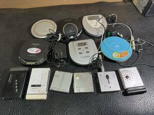 CD player cassette MD Walkman large amount 12 point set [ used ]SONY Panasonic Victor other together present condition goods Junk 