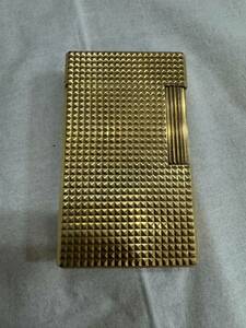 **S.T.Dupont Dupont LINE1S line 1S Gold color gas lighter stone none gas none present condition goods Junk **