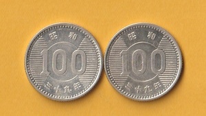 ★稲100円銀貨《昭和39年》 2枚　　準未使用