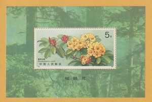 ●【中国切手】 ツツジ 小型シート（s/s） 1991年　未使用