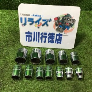 Snap-on FM ソケット 12本セット【中古】※傷や中にサビがありますので、状態やサイズに関しましては掲載画像にてご確認ください