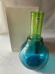  Showa Retro, ваза для цветов (SASAKI CRYSTAL/ Sasaki стекло )