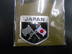 新品／　JAPAN　日本国旗　アルミエンブレム　1枚　クリックポスト可