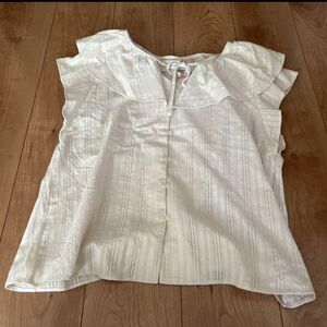 新品　襟付きブラウス　夏服　Lサイズ　トップス　ノースリーブ　レディース