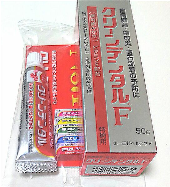 第一三共ヘルスケア 薬用歯磨き クリーンデンタルF 50g×１個&クリーンデンタル10g