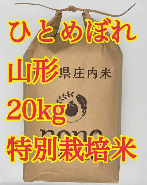 ひとめぼれ　20kg 山形　令和5年　特別栽培米