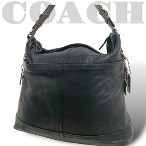 【コーチ】COACH　オールレザー ショルダーバッグ イースト ハリソン ウェストサッチェル　黒　ブラック　 