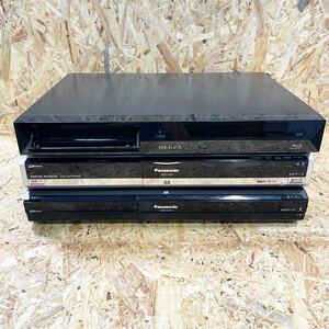 ジャンク品 まとめ売りDVDレコーダー HDD搭載 ハイビジョン 3台 Panasonic TOSHIBA REGZA D-BZ500 DMR-XW100 DMR-XW31