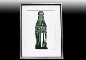 アンディ・ウォーホル 直筆サイン 証明書 シルク「Coca-Cola bottle　14/200」真作保証