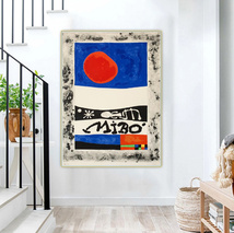 G3320 ジョアン・ミロ Joan Miro キャンバスアートポスター 50×70cm イラスト インテリア 雑貨 海外製 枠なし_画像1