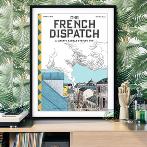G1489 ウェス・アンダーソン ザ・フレンチ・ディスパッチ The French Dispatch キャンバスアートポスター 50×70cm 海外製 枠なし F