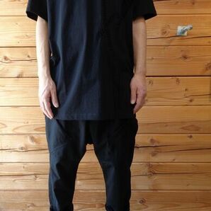 新品 21SS定価18700円 JULIUS ユリウス 希少 エンブロイダリー カットソー 黒 4/ XL rickowens drkshdw Yohji Yamamoto GUIDI incarnationの画像1