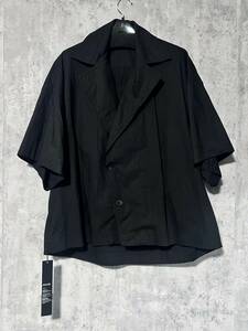 希少19SS定価25300円 JULIUS ユリウス オーバーサイズ ボックス シャツ 黒 2/ 半袖 M rickowens drkshdw Yohji Yamamoto GUIDI incarnation