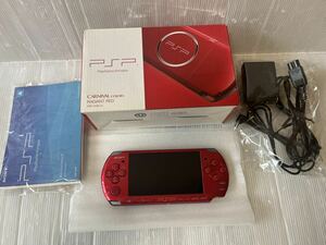 ★動作良好　新品同様　ラディアント レッド　PSP-3000　ほぼ未使用　プレイステーションポータブル　極上美品　送料無料★