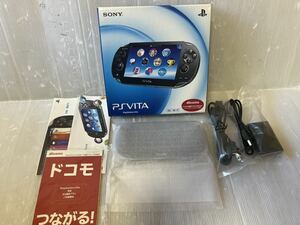 ☆電源確認のみ　未使用 極上美品　完品　PlayStation Vita PCH-1100AA01 クリスタルブラック Wi-Fiモデル PS VITA SONY 送料無料★