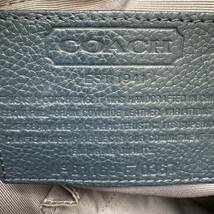 1円 コーチ COACH A4収納 PC メッセンジャーバッグ 大容量 ショルダー 2way 斜め掛け トート ハンド ビジネス メンズ レザー シボ ネイビー_画像10