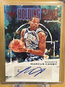 2020-21 Marcus Camby Holding Court Auto 38/49