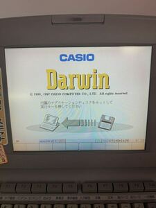 【通電済】◆CASIO カシオ カラーワープロ Darwin【CX-6000】◆変色あり