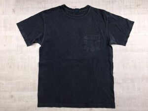 グッドオン Good On アメカジ ワーク ピグメント 胸ポケット ポケT カットソー 半袖Tシャツ トップス メンズ 日本製 M 紺