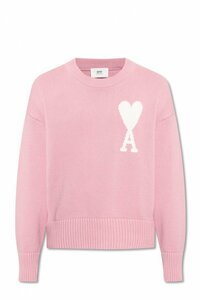 AMI PARISa mia rek Sand rumate.siAMI ALEXANDRE MATTIUSSI knitted sweater cotton long sleeve thick pink used M JM A