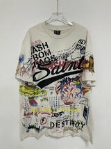 SAINT MICHAEL x Takashi Murakami セントマイケル　半袖 希少 半袖シャツ ホワイト 中古 Lサイズ_画像1