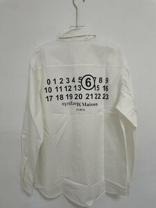 Maison Margiela メゾンマルジェラ シャツ メンズ 長袖 ロゴ ポケット 中古 希少 ホワイト Mサイズ