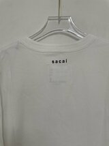 sacai (サカイ) KAWS (カウズ) コラボ プリント Tシャツ ホワイト×パープル 中古 希少 サイズ:M_画像2
