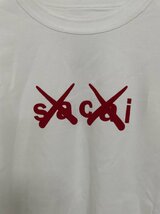 sacai (サカイ) KAWS (カウズ) コラボ プリント Tシャツ ホワイト×パープル 中古 希少 サイズ:M_画像3