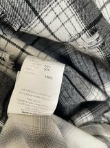 MAISON MIHARA YASUHIRO メゾンミハラヤスヒロ Black and White Plaid Brocade Double Layyer Me 希少パーカー 希少 中古 サイズ:M_画像9