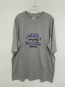 VETEMENTS ヴェトモン I Need A Vacation Tシャツ I Need A Vacation Gray T-Shirt 半袖シャツ グレー 希少 中古 Mサイズ