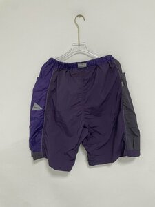 and wander アンドワンダー Gramicci x and wander PATCHWORK WIND SHORT 紫色 ロゴ 希少 中古 サイズ：M