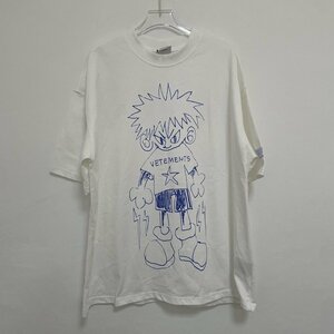 VETEMENTS ヴェトモン トップス Tシャツ・カットソー 白い Man White T-Shirts　ファッション Lサイズ