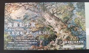 2枚まであり 招待券 北海道 札幌芸術の森美術館 遠藤彰子展 生生流転