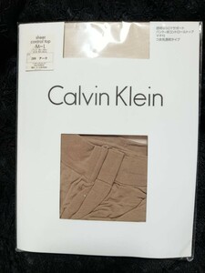 新品★Calvin Klein★美しい光沢:*:透明なSCYサポート マチ付きパンティストッキング☆.:*:ブラウン系ベージュ《M〜L》未使用整理品☆彡