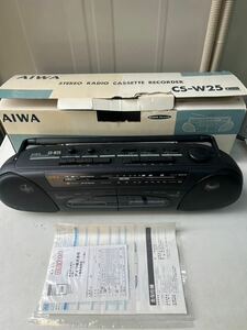 4J8 AIWA アイワ ステレオ ラジオカセット レコーダー CS-W25