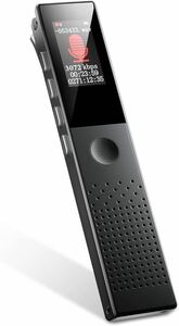 ボイスレコーダー 小型 ICレコーダー 【64GB大容量&Bluetooth5.2&3072kbps音質ノイズキャンセリング パスワード保護(ブラック)