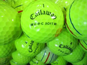 3994【お徳用◎】キャロウェイ Callaway ERC SOFT トリプルトラック [イエロー] 50個