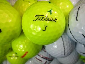 4207【特A２級】タイトリスト Titleist PROV1/PROV1X [イエロー/ホワイト] 50個