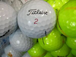 4738【特A２級】タイトリスト Titleist PROV1/PROV1X [イエロー/ホワイト] 50個