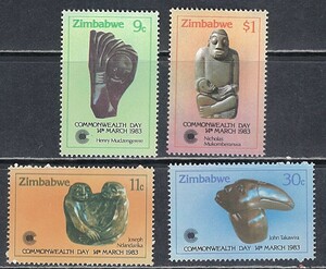ジンバブエ 1983年 #458-61(NH) 英連邦の日 / 彫刻