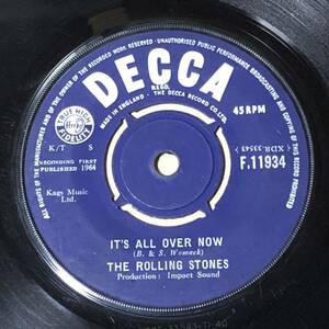 It's All Over Now UK Orig Mono 7' Single