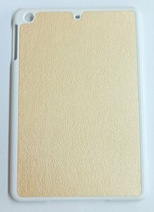 【ネコポス送料無料】iPad mini 2/3 ケース カバー タブレットケース ハードカバー 背面 保護ケースカバー 薄型 ホワイト&ゴールド