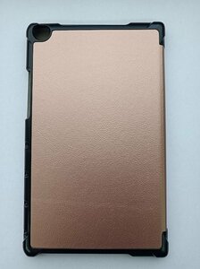 【ネコポス送料無料】Huawei M5 Lite 8 タブレットケース 手帳型 ケース シンプル 画面保護 液晶保護 ピンクゴールド