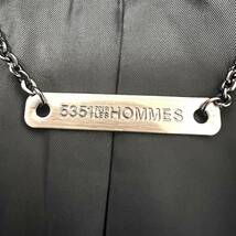 1円 美品 5351プールオム Pour Les Hommes メンズ テーラードジャケット ブラック ブレザー ビジネス 1B サイズM 2 スーツ ブルゾン_画像8