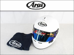 #060501-022# beautiful goods #Arai/ ARAI # helmet # full-face #4 wheel for # white #GP-6S# present condition #