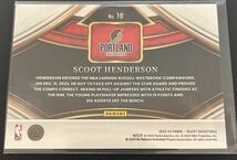 SCOOT HENDERSON RC TRAIL BLAZERS SNAPSHOTS 2023-24 Panini basketball SELECT NBA_画像2