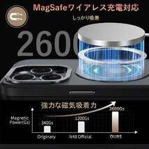 送料無料★Uovon iPhone 15 ケース Magsafe対応 回転スタンド ワイヤレス充電 車載ホルダー (パープル)_画像3