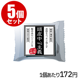 【5個セット】頭皮中心主義 洗髪石鹸 30g（1個あたり約1ヶ月分）炭 海泥 せっけん シャンプー 頭皮 スカルプケア 送料無料【CL】