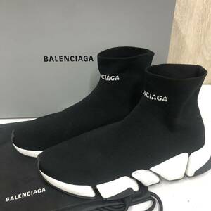 箱付き★保存袋付き★【BALENCIAGA】バレンシアガ ハイカットスニーカー 28.5cm SPEEDスピード ブラック 05